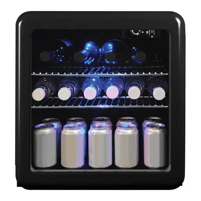 1.7-Cu. Ft. Retro Beverage Cooler (Black) | Fridge.com