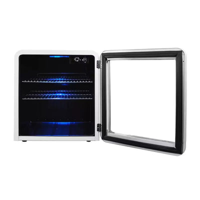 1.7 Cu. Ft. Retro Mini Beverage Cooler in White | Fridge.com