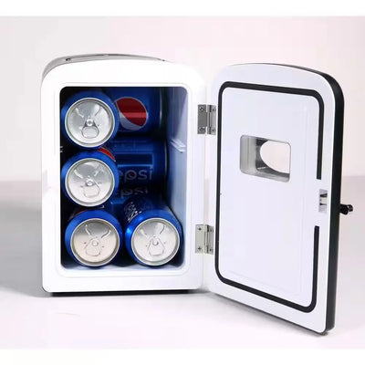 11.81 In. 0.18 Cu. Ft. 9-Can Retro Mini Refrigerator Beauty Cooler without Freezer in Red | Fridge.com