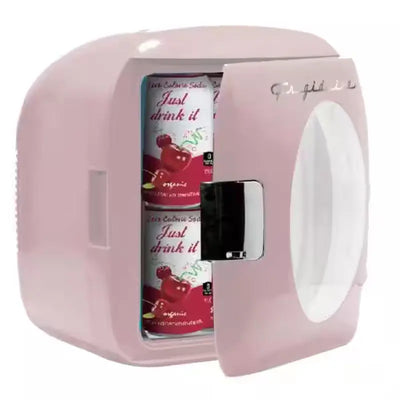 12-Can 0.5 Cu. Ft. Retro Mini Beverage Fridge in Pink without Freezer | Fridge.com