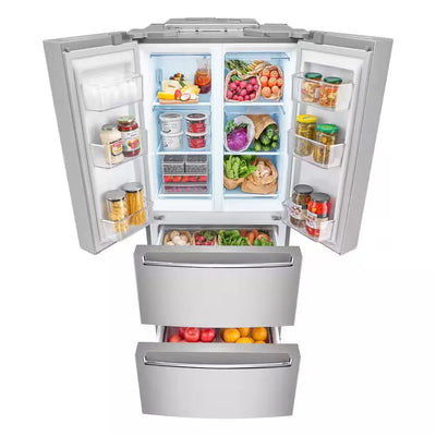 14 Cu. Ft. 4-Door Kimchi Specialty Refrigerator with Convertible Temperature Zones in Noble Steel, ENERGY STAR | Fridge.com