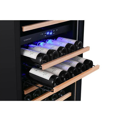 141 Bottle 24 In. Built-In Dual Zone Wine Cooler | Fridge.com