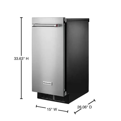 15 In. 50 Lb. Built-In Ice Maker in Printshield Stainless Steel | Fridge.com