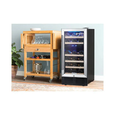 15 In. Built-In or Freestanding Wine Cooler Refrigerators 28 Bottle Fast Cooling Low Noise Wine Fridge | Fridge.com