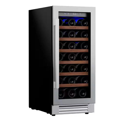 15 In. Single Zone 33-Bottles Built-In Wine Cooler Refrigerator Fast Cooling Compressor Fridge Frost-Free Touch Panel | Fridge.com