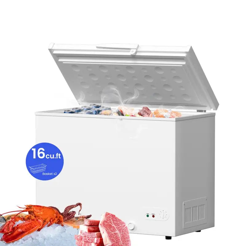 16 Cubic Feet Garage Ready Chest Freezer with Adjustable Temperature Controls | Fridge.com