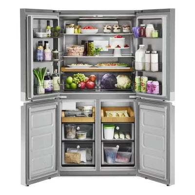 19.4 Cu. Ft. 36 In. W Counter-Depth 4-Door Refrigerator with Printshield Finish | Fridge.com