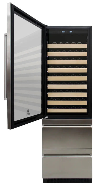 Vinotemp Connoisseur Series Dual-Zone Wine/2 Drawer Beverage Cooler | Fridge.com