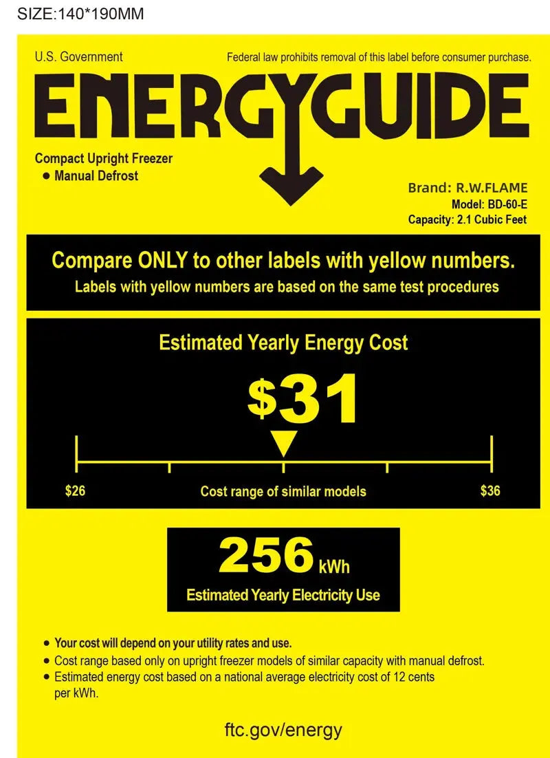 2.1 Cubic Feet Upright Freezer with Adjustable Temperature Controls | Fridge.com
