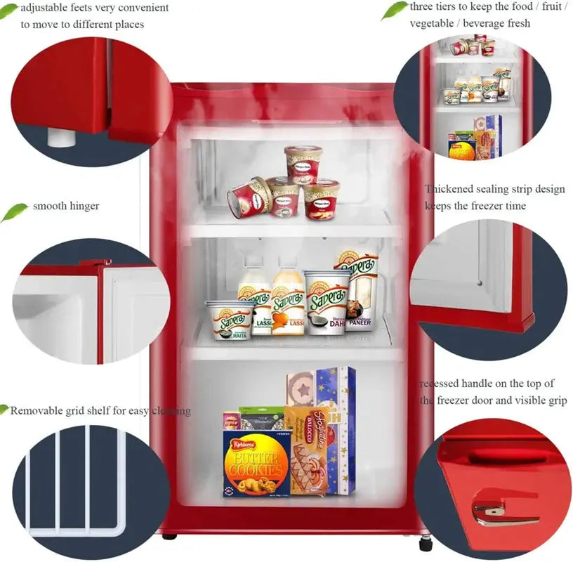 2.3 Cubic Feet Upright Freezer with Adjustable Temperature Controls | Fridge.com
