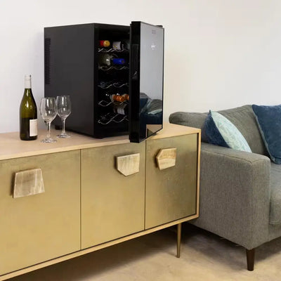 20 Bottle Wine Cooler, Black 1.7 Cu. Ft.. (48L) Freestanding Thermoelectric Wine Fridge | Fridge.com