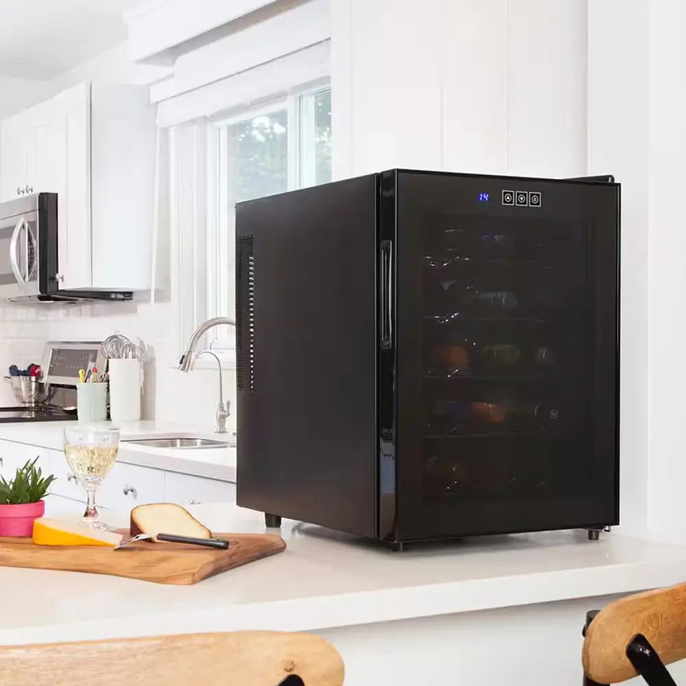 20 Bottle Wine Cooler, Black 1.7 Cu. Ft.. (48L) Freestanding Thermoelectric Wine Fridge | Fridge.com