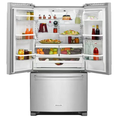 20 Cu. Ft. French Door Refrigerator in Stainless Steel, Counter Depth | Fridge.com