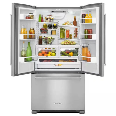 21.9 Cu. Ft. French Door Refrigerator in Stainless Steel, Counter Depth | Fridge.com