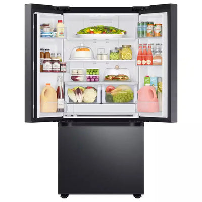 22 Cu. Ft. 3-Door French Door Smart Refrigerator with Water Dispenser in Fingerprint Resistant Black Stainless Steel | Fridge.com