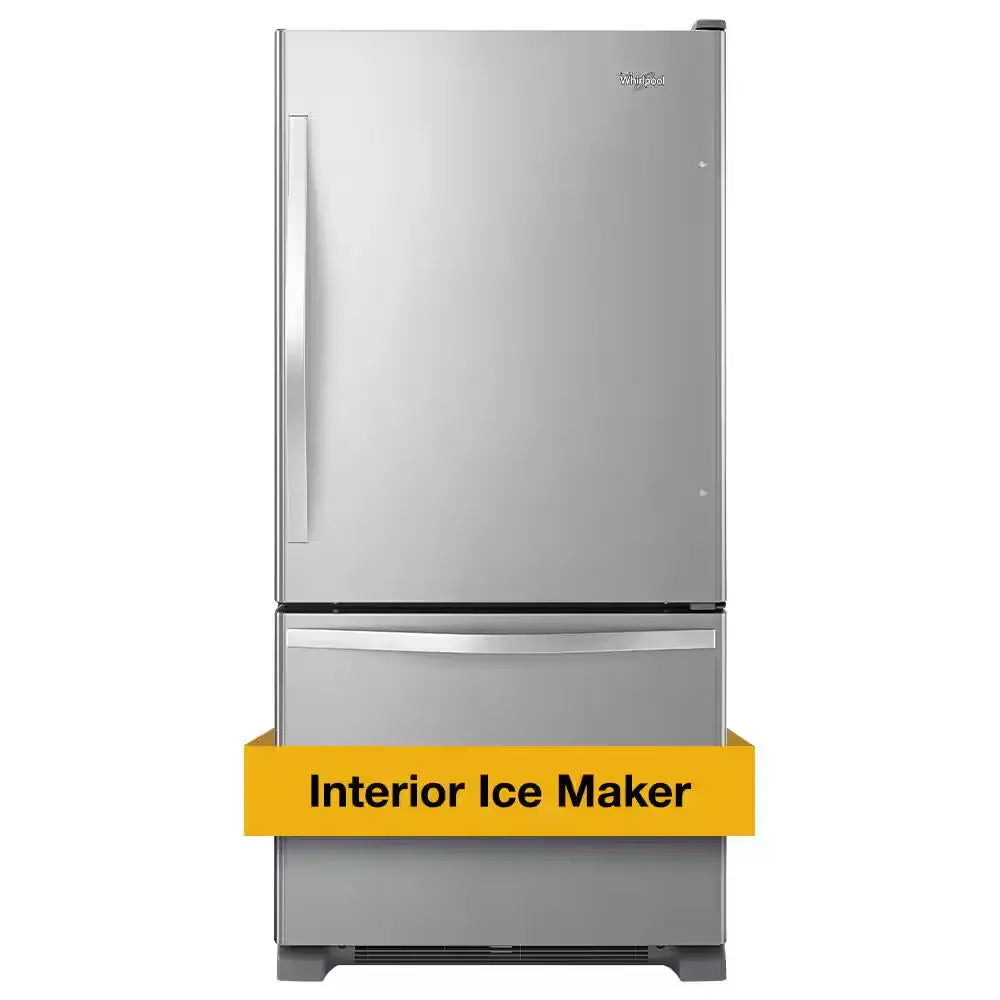 22 Cu. Ft. Bottom Freezer Refrigerator in Stainless Steel with Spill Guard Glass Shelves | Fridge.com