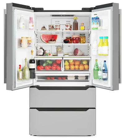 22.5 Cu. Ft. 4 Door French Refrigerator in Stainless Steel | Fridge.com