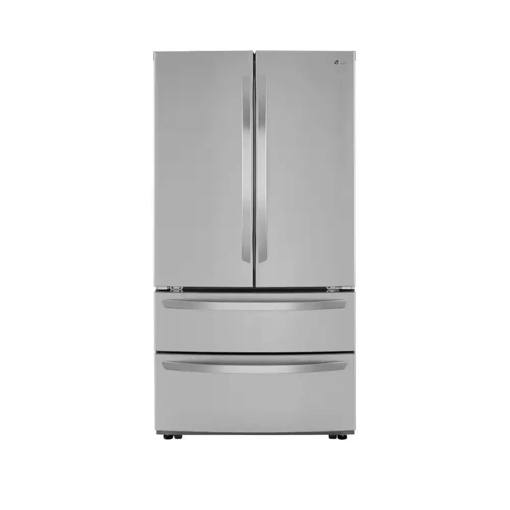 23 Cu. Ft. 4-Door French Door Refrigerator with Internal Water Dispenser in Print Proof Stainless Steel, Counter Depth | Fridge.com