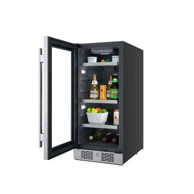 24 In. 86 Cans Undercounter Beverage Cooler in Stainless Steel | Fridge.com