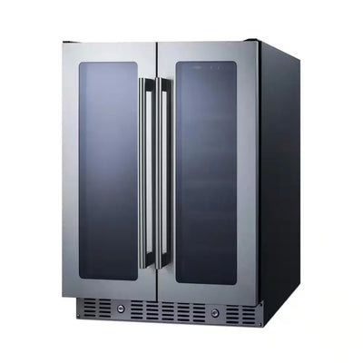 24 In. Built-In French Door Dual Zone 21-Bottle Wine and 60-Can Beverage Cooler | Fridge.com