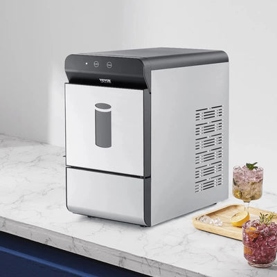 BENTISM Portable Countertop Ice Maker 37lbs/24H,Manual & Auto Refill Nugget Ice Maker Self-Cleaning with UV Function,Ice Maker with Scoop and 4.8lbs Storage Basket | Fridge.com