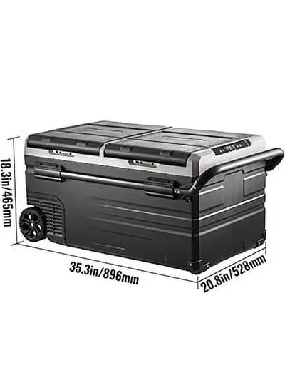 VEVOR Portable Car Freezer, 100 Quart Portable Refrigerator Freezer, 95L Dual Storage Zone Camping Freezer, -4℉~68℉ 12 Volt Fridge Freezer, Car Freezer for Car and Home Use, DC 12/24V, AC 100-240V | Fridge.com