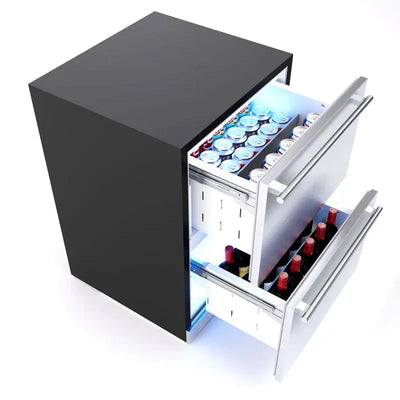 24" 5.2 Cubic Feet Freestanding Stainless Steel Refrigerated Drawers | Fridge.com