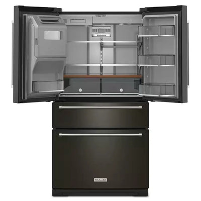 26.2 Cu. Ft. Standard Depth French Door Refrigerator in Black Stainless Steel with Platinum Interior | Fridge.com