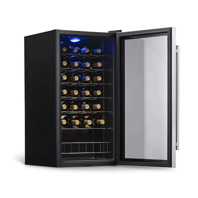 27 Bottle Compressor Wine Cooler, Stainless Steel | Fridge.com