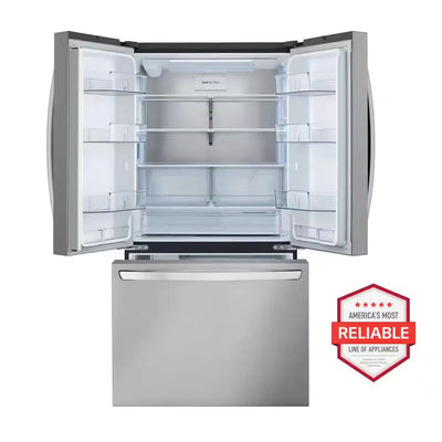 27 Cu. Ft. Smart Counter-Depth MAX French Door Refrigerator with Internal Water Dispenser in Printproof Stainless Steel | Fridge.com