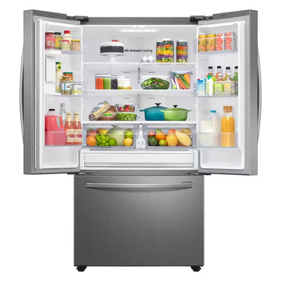 28 Cu. Ft. 3-Door French Door Refrigerator with Internal Water Dispenser in Fingerprint Resistant Stainless Steel | Fridge.com