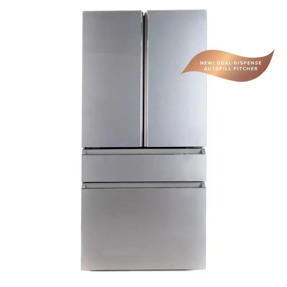 28.7 Cu. Ft. Smart Four Door French Door Refrigerator in Stainless Steel with Dual-Dispense Autofill Pitcher | Fridge.com