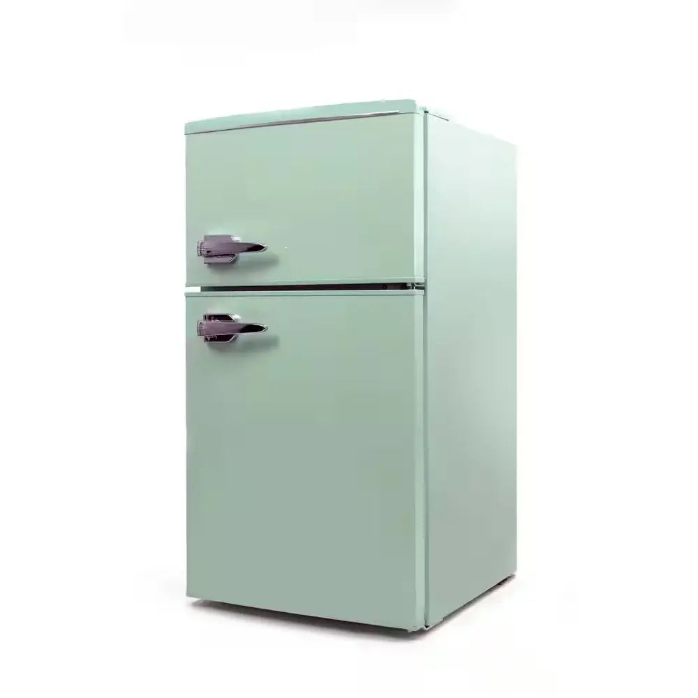 3.0 Cu. Ft. Retro 2 Door Mini Fridge in Green with Freezer | Fridge.com