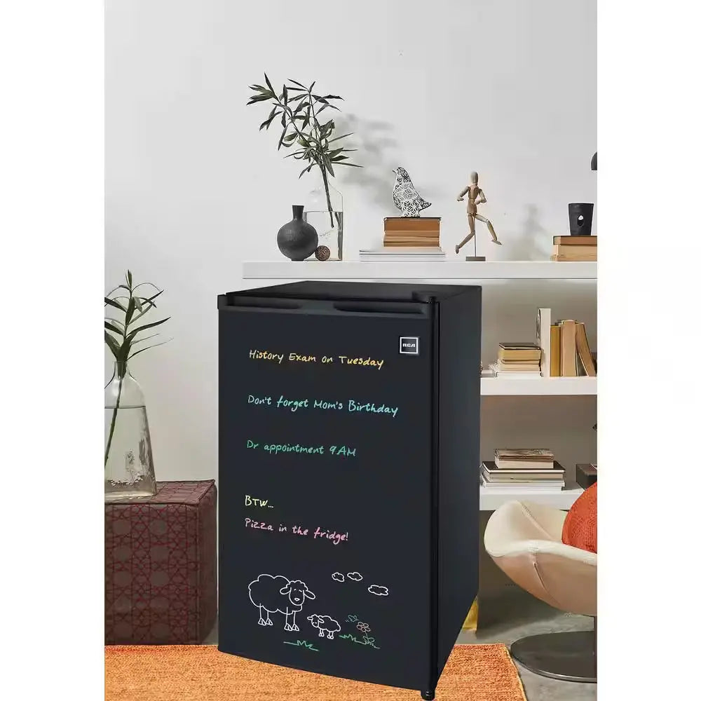 3.2 Cu. Ft. Eraser Board Mini Fridge in Black | Fridge.com
