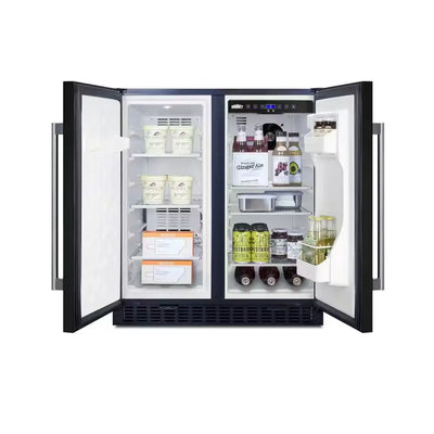 30 In. 5.4 Cu. Ft. Built-In Side by Side Refrigerator in Black, Counter Depth | Fridge.com