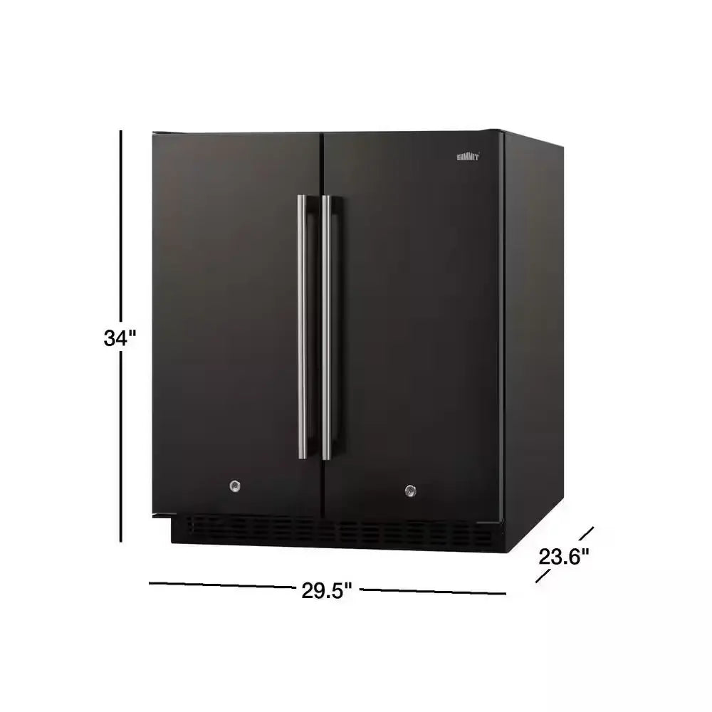 30 In. 5.4 Cu. Ft. Built-In Side by Side Refrigerator in Black, Counter Depth | Fridge.com