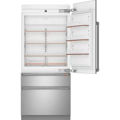 36 In. 20.1 Cu. Ft. Built-In Bottom Freezer Refrigerator in Stainless Steel with Convertible Middle Drawer, RH Swing | Fridge.com