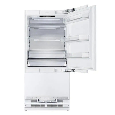 36 In. Width 16 Cu. Ft. Built-In Bottom Freezer Refrigerator in Custom Panel Ready, Counter Depth | Fridge.com
