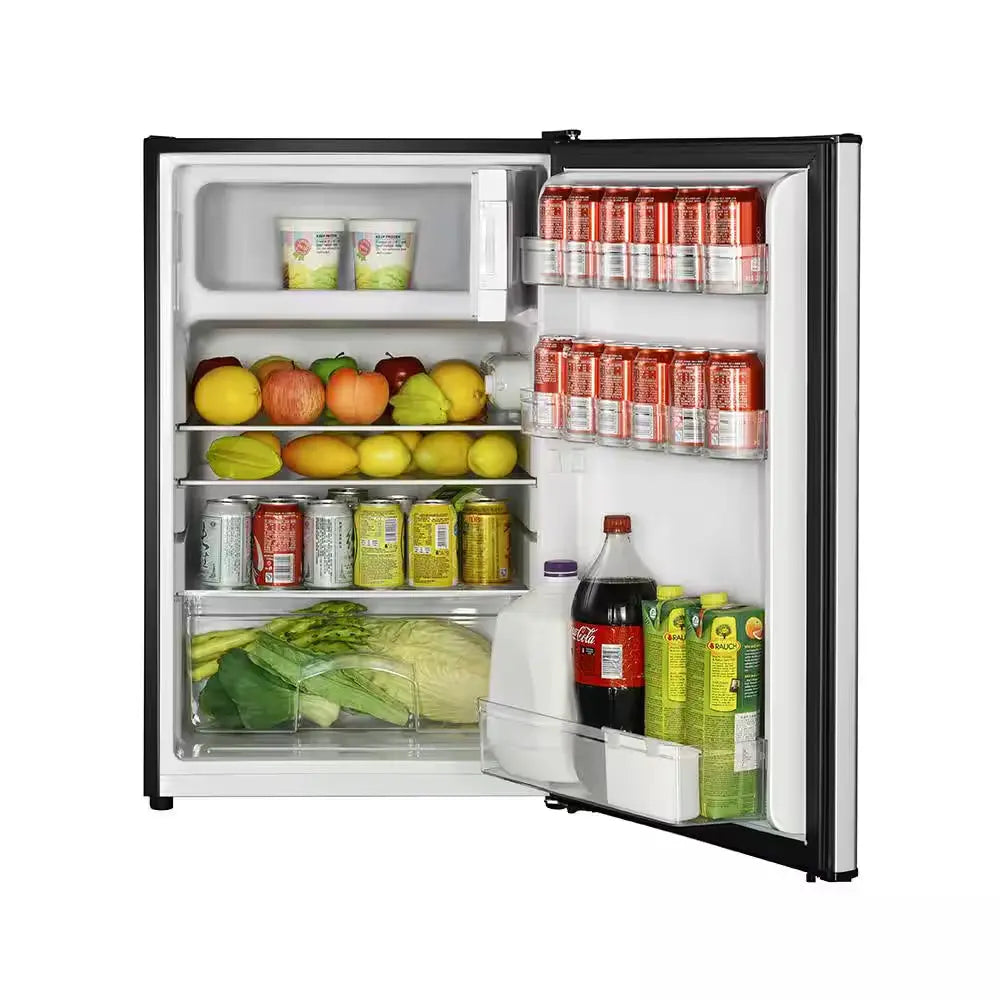 4.5 Cu. Ft. Mini Fridge with True Freezer in Stainless Look | Fridge.com