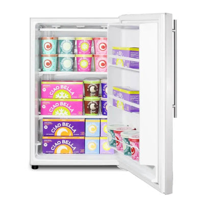 5.04 Cubic Feet Upright Freezer with Adjustable Temperature Controls | Fridge.com