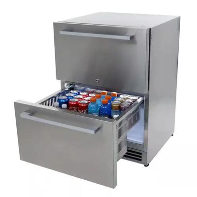 5.2 Cu. Ft. Built-In Outdoor Refrigerator with Dual Drawers in Stainless Steel | Fridge.com