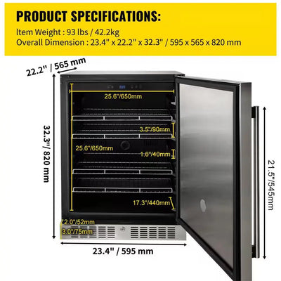 5.5 Cu. Ft. Outdoor Refrigerator Built-In Beverage Refrigerator with Freezer in Stainless Steel Door | Fridge.com
