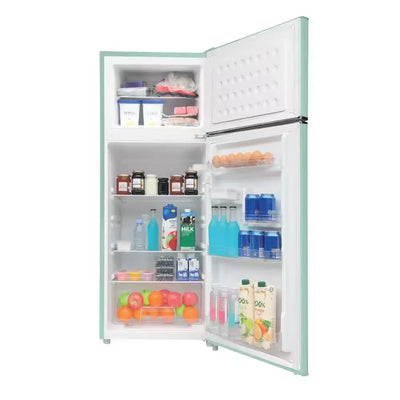 7.5 Cu. Ft. Retro Mini Fridge in Mint with Top Freezer | Fridge.com