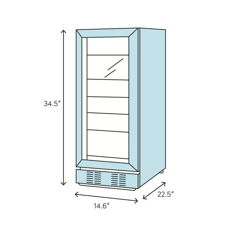 80 Can 15" Undercounter Beverage Refrigerator | Fridge.com