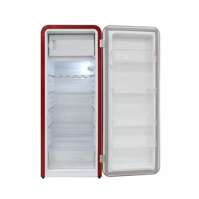9.2 Cu. Ft. Freestanding Top Freezer Retro Refrigerator in Red | Fridge.com