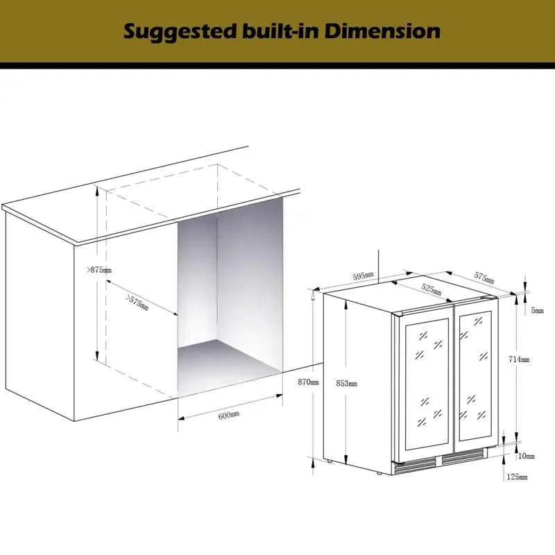Aaobosi 23.43'' 19 Bottle and 57 Can Dual Zone Wine & Beverage Refrigerator | Fridge.com