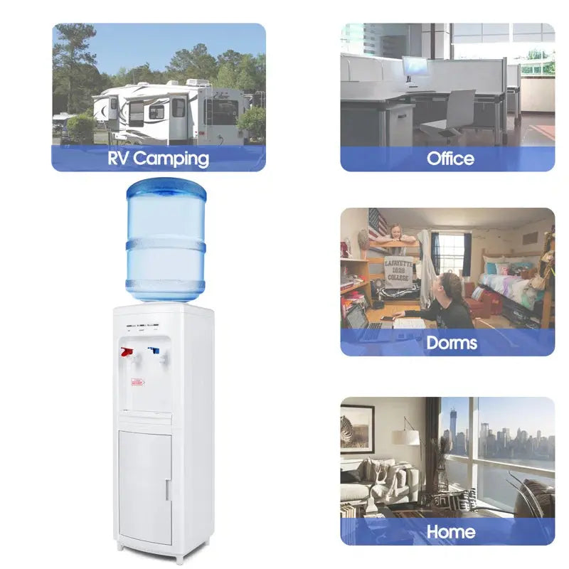 Artist Hand White Free Standing Top Loading Water Dispenser | Fridge.com