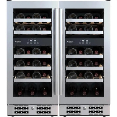 Avallon 30'' 46 Bottle Four Zone Freestanding Wine Refrigerator | Fridge.com
