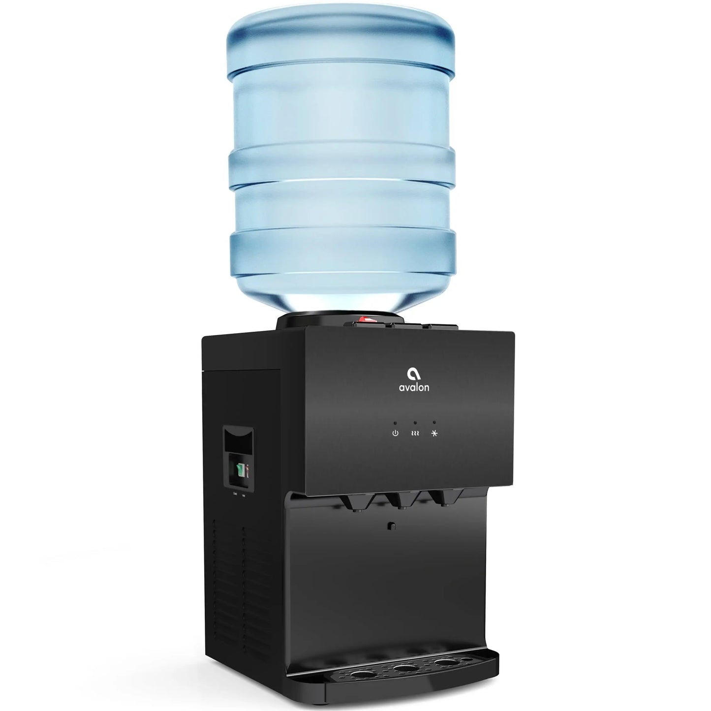 Avalon Premium 3 Temperature Top Loading Countertop Water Dispenser, Black Stainless Steel | Fridge.com