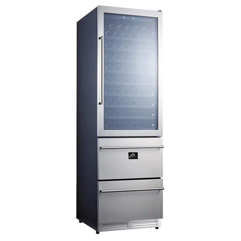 Azienda Dual Temperature Zone 24'' Wine Cooler 108 Bottles with Two Refrigerated Drawers | Fridge.com
